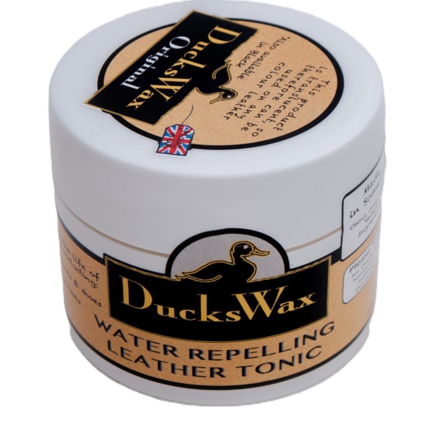 Keep your boots, gloves, and gear looking their best for longer with DucksWax Water Repelling Leather Tonic 100g